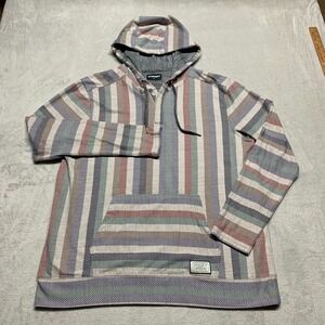 Hooey "Jetty" Multicolor Serape Southwest Aztec Striped Hoodie Men's XL